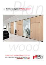 Broschüre Planus Wood – Trennwandsystem